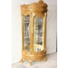 Złota Barokowa Witryna - Gablotka Serwantka Regał - Gięte Szkło - Salon
