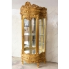 Złota Barokowa Witryna - Gablotka Serwantka Regał - Gięte Szkło - Salon