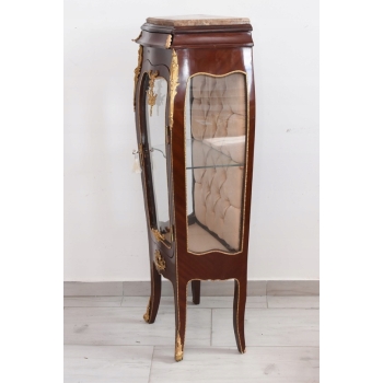 Wspaniała Francuska Witryna Ludwik - Gablota Komoda Ekspozytor - Marmur