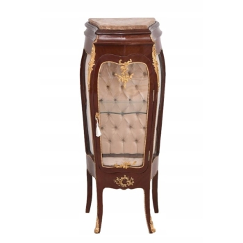 Wspaniała Francuska Witryna Ludwik - Gablota Komoda Ekspozytor - Marmur