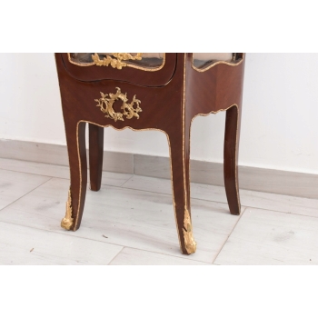 Wspaniała Francuska Witryna Ludwik - Gablota Komoda Ekspozytor - Marmur