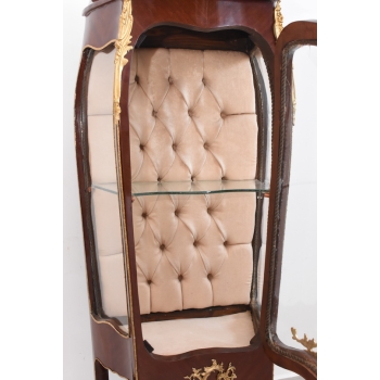 Wspaniała Francuska Witryna Ludwik - Gablota Komoda Ekspozytor - Marmur