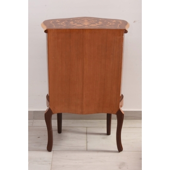 Francuska Komoda Intarsjowana Ludwik - Stolik Nocny - Stolik z Szufladami