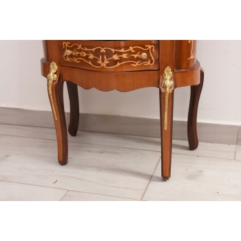 Francuska Komoda Intarsjowana Ludwik - Stolik Nocny - Stolik z Szufladami