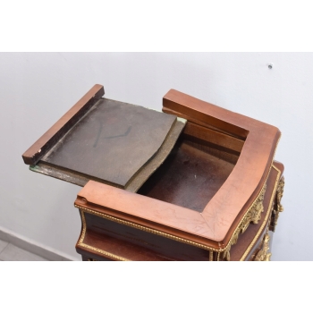 Drewniana Francuska Witryna Ludwik - Gablota Komoda Stolik - Marmur Okuta