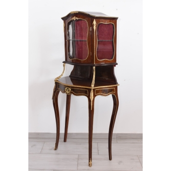 Stylowa Witryna w Stylu Barokowym - Gablota Serwantka Barek - Gięte Szkło