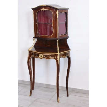 Stylowa Witryna w Stylu Barokowym - Gablota Serwantka Barek - Gięte Szkło