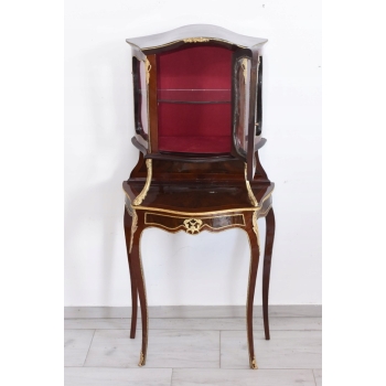 Stylowa Witryna w Stylu Barokowym - Gablota Serwantka Barek - Gięte Szkło