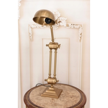 Aluminiowa Lampa Gabinetowa - Lampka Stołowa Biuro - Złota Retro Vintage