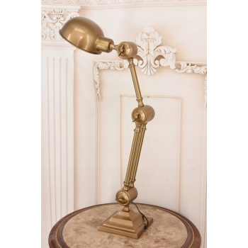 Aluminiowa Lampa Gabinetowa - Lampka Stołowa Biuro - Złota Retro Vintage