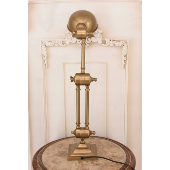 Aluminiowa Lampa Gabinetowa - Lampka Stołowa Biuro - Złota Retro Vintage