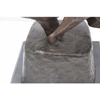 Ogromny Byk z Brązu - Decoux Style - Kubizm - Figura Rzeźba z Brązu