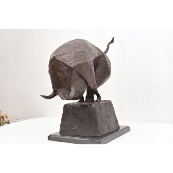 Ogromny Byk z Brązu - Decoux Style - Kubizm - Figura Rzeźba z Brązu