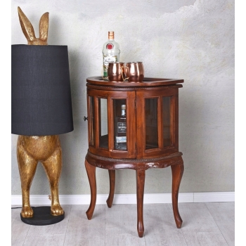 Drewniany Francuski Barek na Alkohol + Taca - Konsola Konsolka