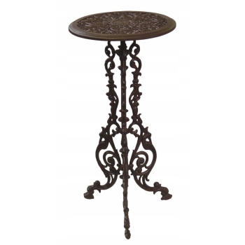 Ażurowy Ogrodowy Żeliwny Stolik Stół - Brązowy do Ogrodu