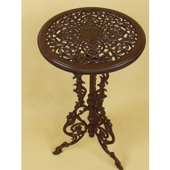 Ażurowy Ogrodowy Żeliwny Stolik Stół - Brązowy do Ogrodu