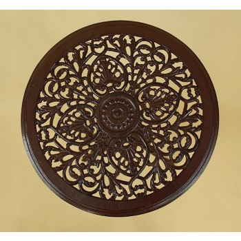 Ażurowy Ogrodowy Żeliwny Stolik Stół - Brązowy do Ogrodu