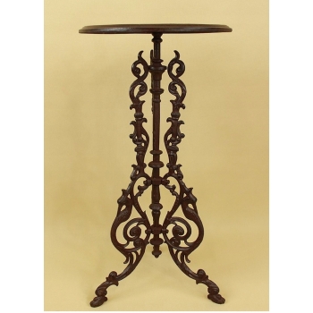 Ażurowy Ogrodowy Żeliwny Stolik Stół - Brązowy do Ogrodu