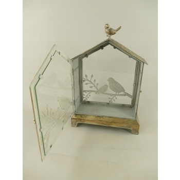 Lampion Domek na Świece - Latarnia Stojąca - Vintage - Lampa na Klimat