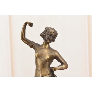 Kobieta Egipcjanka - Akt - Figura Rzeźba z Brązu - Dekoracja