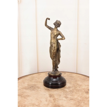 Kobieta Egipcjanka - Akt - Figura Rzeźba z Brązu - Dekoracja