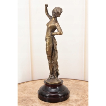 Kobieta Egipcjanka - Akt - Figura Rzeźba z Brązu - Dekoracja