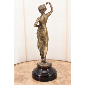 Kobieta Egipcjanka - Akt - Figura Rzeźba z Brązu - Dekoracja
