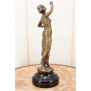 Kobieta Egipcjanka - Akt - Figura Rzeźba z Brązu - Dekoracja