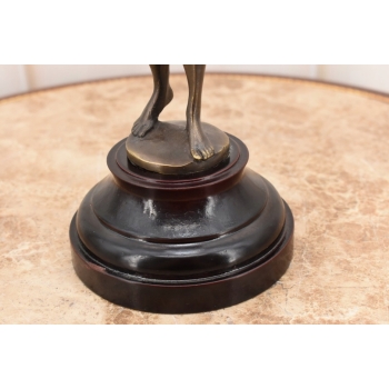 Kobieta w Kapeluszu - Figura Rzeźba z Brązu - Dekoracja