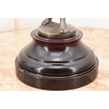 Kobieta w Kapeluszu - Figura Rzeźba z Brązu - Dekoracja