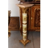 Pałacowy Postument Marmurowy - Kolumna - Marmur + Brąz - Złoto - Obrazy