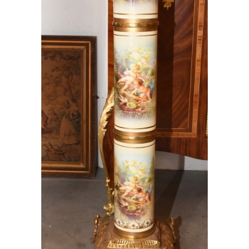 Pałacowy Postument Marmurowy - Kolumna - Marmur + Brąz - Złoto - Obrazy