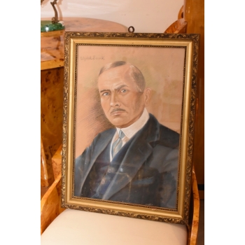 Wojciech Kossak - Portret Roman Dmowski - Polski Obraz Patriotyczny