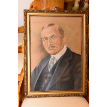 Wojciech Kossak - Portret Roman Dmowski - Polski Obraz Patriotyczny