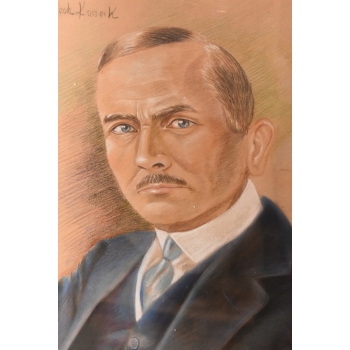 Wojciech Kossak - Portret Roman Dmowski - Polski Obraz Patriotyczny