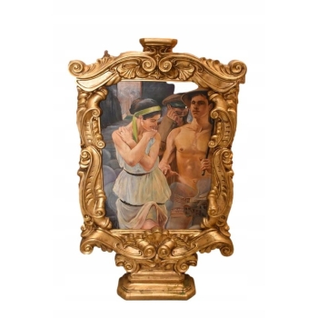 Jacek Malczewski - Kobieta w Sukni - Zakochani - Pałacowy Obraz Stojący