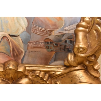 Jacek Malczewski - Kobieta w Sukni - Zakochani - Pałacowy Obraz Stojący