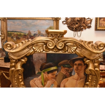 Jacek Malczewski - Kobieta w Sukni - Zakochani - Pałacowy Obraz Stojący