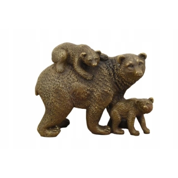 Trzy Niedźwiedzie z Matką - Rodzina - Niedźwiedź - Figura Rzeźba z Brązu