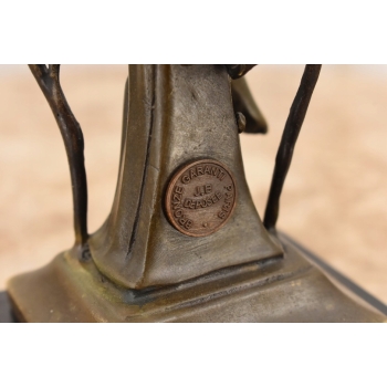 Kobieta w Sukience z Ptakami Secesja - Figura Rzeźba z Brązu Prezent