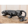Żeliwna Srebrna Dzika Pantera Puma - Figura Rzeźba z Żeliwa - ozdoba