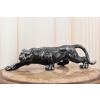 Żeliwna Srebrna Dzika Pantera Puma - Figura Rzeźba z Żeliwa - ozdoba