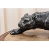 Żeliwna Srebrna Dzika Pantera Puma - Figura Rzeźba z Żeliwa - ozdoba