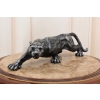 Żeliwna Srebrna Dzika Pantera Puma - Figura Rzeźba z Żeliwa - ozdoba