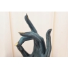 Surrealistyczna Twarz Na Dłoni Salvador Dali Style - Figura z Brązu Patyna