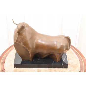 Fernando Botero - Gruby Abstrakcyjny Byk - Figura Rzeźba z Brązu - Ozdoba