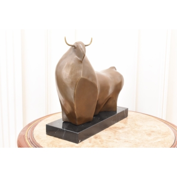 Fernando Botero - Gruby Abstrakcyjny Byk - Figura Rzeźba z Brązu - Ozdoba