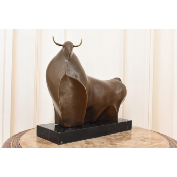 Fernando Botero - Gruby Abstrakcyjny Byk - Figura Rzeźba z Brązu - Ozdoba