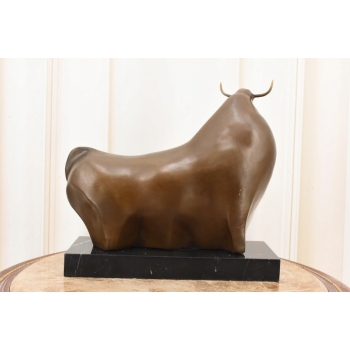 Fernando Botero - Gruby Abstrakcyjny Byk - Figura Rzeźba z Brązu - Ozdoba