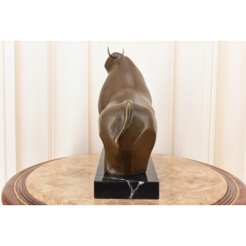 Fernando Botero - Gruby Abstrakcyjny Byk - Figura Rzeźba z Brązu - Ozdoba